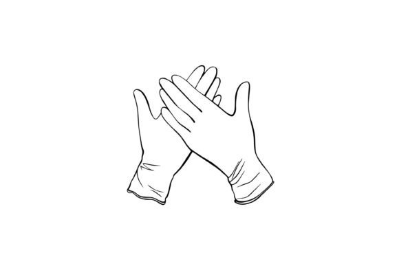 Latex Surgical Gloves. Medical Gloves Graphics