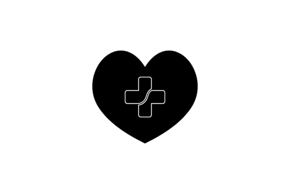 Medical Heart Black Filled Icon Graphics and Icons