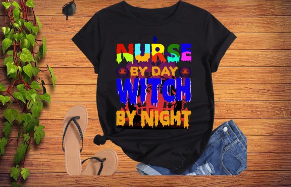 Nurse by Day Witch by Night Design Graphics