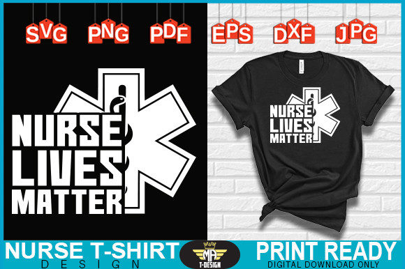 NURSE LIVES MATTER TYPO STYLISH VECTOR