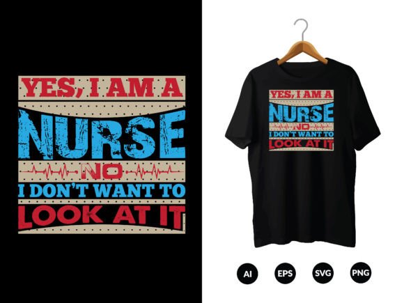 Nurse T-Shirt Design - 01: Graphics for T-Shirt Designs