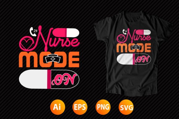 Nurse T-shirt Design 52: Graphics & T-Shirt Designs