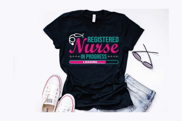Registered Nurse in Progress Design Graphics
